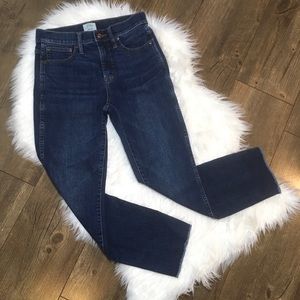 J.Crew Vintage Straight Jean Mayville Wash Raw Hem
